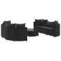 Gartensofagarnitur 7-teilig mit schwarzen Polstern aus synthetischem Rattan von , Gartensets - Ref: Foro24-3308435, Preis: 49...