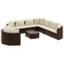 Set de sofás de jardín 10 pzas y cojines ratán sintético marrón by , Garden sets - Ref: Foro24-3308409, Price: 661,58 €, Disc...