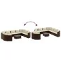 Set de sofás de jardín 10 pzas y cojines ratán sintético marrón by , Garden sets - Ref: Foro24-3308409, Price: 652,55 €, Disc...