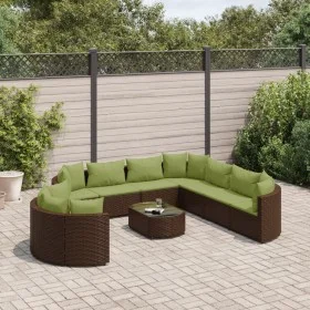 Set de sofás de jardín 10 pzas y cojines ratán sintético marrón von , Gartensets - Ref: Foro24-3308414, Preis: 794,39 €, Raba...