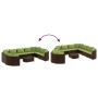 Set de sofás de jardín 10 pzas y cojines ratán sintético marrón by , Garden sets - Ref: Foro24-3308414, Price: 774,30 €, Disc...