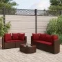 Set sofás de jardín 6 piezas y cojines ratán sintético marrón de , Conjuntos de jardín - Ref: Foro24-3308421, Precio: 398,34 ...