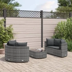 Juego de sofás jardín con cojines 5 pzas ratán sintético gris by , Garden sets - Ref: Foro24-3308442, Price: 346,52 €, Discou...