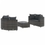 Gartensitzgruppe mit 5-teiligen Sofas und Kissen aus grauem synthetischem Rattan. von , Gartensets - Ref: Foro24-3308442, Pre...