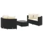 Set de muebles de jardín 5 pzas y cojines ratán sintético negro by , Garden sets - Ref: Foro24-3308440, Price: 344,11 €, Disc...