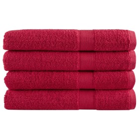 Toallas de sauna SOLUND 4 unidades rojo 80x200 cm 600 gsm de , Toallas - Ref: Foro24-137411, Precio: 76,71 €, Descuento: %