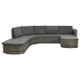 Set de muebles de jardín 4 pzas y cojines ratán sintético gris von vidaXL, Gartensets - Ref: Foro24-312176, Preis: 703,59 €, ...