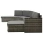 Set de muebles de jardín 4 pzas y cojines ratán sintético gris von vidaXL, Gartensets - Ref: Foro24-312176, Preis: 703,59 €, ...