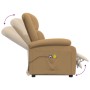 Sillón de masaje elevable terciopelo marrón