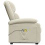 Sillón de masaje elevable terciopelo color crema