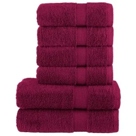 Juego de toallas premium SOLUND 6 unidades burdeos 600 gsm by , Towels - Ref: Foro24-137556, Price: 58,20 €, Discount: %