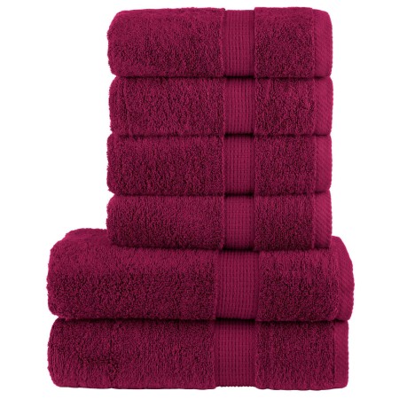 Premium-Handtuchset SOLUND, 6-teilig, Bordeaux, 600 g/m². von , Handtücher - Ref: Foro24-137556, Preis: 59,14 €, Rabatt: %
