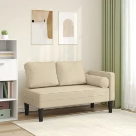 Sofá diván con cojines tela crema by , Daybeds - Ref: Foro24-4007584, Price: 166,17 €, Discount: %