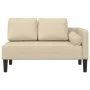 Sofá diván con cojines tela crema de , Divanes - Ref: Foro24-4007584, Precio: 166,17 €, Descuento: %