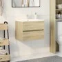 Armario de lavabo contrachapada roble Sonoma 60x38,5x45 cm by , Bathroom furniture - Ref: Foro24-849636, Price: 44,94 €, Disc...