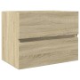 Waschbeckenunterschrank aus Eichen-Sonoma-Sperrholz 60x38,5x45 cm von , Badezimmermöbel - Ref: Foro24-849636, Preis: 46,19 €,...