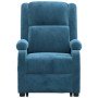 Sillón de masaje elevable terciopelo azul