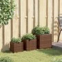 Jardineras 3 unidades ratán sintético marrón by , Pots and planters - Ref: Foro24-366396, Price: 82,96 €, Discount: %