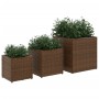 3 Pflanzgefäße aus braunem synthetischem Rattan von , Töpfe und Pflanzgefäße - Ref: Foro24-366396, Preis: 84,40 €, Rabatt: %