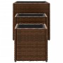3 Pflanzgefäße aus braunem synthetischem Rattan von , Töpfe und Pflanzgefäße - Ref: Foro24-366396, Preis: 84,40 €, Rabatt: %