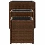 Jardineras 3 unidades ratán sintético marrón by , Pots and planters - Ref: Foro24-366396, Price: 82,96 €, Discount: %