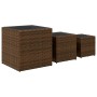 3 Pflanzgefäße aus braunem synthetischem Rattan von , Töpfe und Pflanzgefäße - Ref: Foro24-366396, Preis: 84,40 €, Rabatt: %
