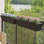 Blumenkästen mit Haken, 2 Stück, schwarzes Kunststoff-Rattan. von , Töpfe und Pflanzgefäße - Ref: Foro24-366404, Preis: 82,90...