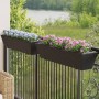 Jardineras con ganchos 2 unidades ratán sintético negro by , Pots and planters - Ref: Foro24-366404, Price: 93,70 €, Discount: %