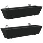 Jardineras con ganchos 2 unidades ratán sintético negro by , Pots and planters - Ref: Foro24-366404, Price: 93,70 €, Discount: %