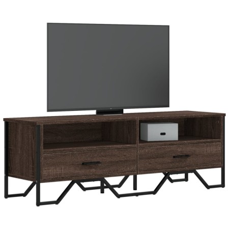 Mueble de TV madera de ingeniería marrón roble 122x34x41 cm by , TV Furniture - Ref: Foro24-848583, Price: 73,08 €, Discount: %