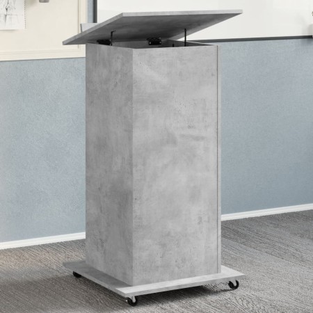 Atril con ruedas y cajón madera ingeniería hormigón 55x55x107cm by , Desks - Ref: Foro24-848027, Price: 107,28 €, Discount: %