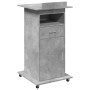 Atril con ruedas y cajón madera ingeniería hormigón 55x55x107cm by , Desks - Ref: Foro24-848027, Price: 107,28 €, Discount: %