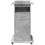 Atril con ruedas y cajón madera ingeniería hormigón 55x55x107cm by , Desks - Ref: Foro24-848027, Price: 107,28 €, Discount: %