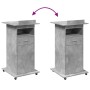 Atril con ruedas y cajón madera ingeniería hormigón 55x55x107cm by , Desks - Ref: Foro24-848027, Price: 107,28 €, Discount: %