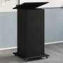 Atril con ruedas y cajón madera ingeniería negro 55x55x107 cm de , Escritorios - Ref: Foro24-848025, Precio: 172,78 €, Descue...