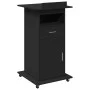 Atril con ruedas y cajón madera ingeniería negro 55x55x107 cm de , Escritorios - Ref: Foro24-848025, Precio: 172,78 €, Descue...