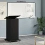 Rollwagen-Ständer mit Schublade aus schwarzem Ingenieurholz 55x55x107 cm. von , Schreibtische - Ref: Foro24-848025, Preis: 17...