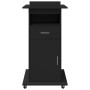 Atril con ruedas y cajón madera ingeniería negro 55x55x107 cm by , Desks - Ref: Foro24-848025, Price: 152,51 €, Discount: %
