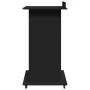 Atril con ruedas y cajón madera ingeniería negro 55x55x107 cm de , Escritorios - Ref: Foro24-848025, Precio: 172,78 €, Descue...