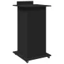 Rollwagen-Ständer mit Schublade aus schwarzem Ingenieurholz 55x55x107 cm. von , Schreibtische - Ref: Foro24-848025, Preis: 17...