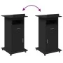 Atril con ruedas y cajón madera ingeniería negro 55x55x107 cm de , Escritorios - Ref: Foro24-848025, Precio: 172,78 €, Descue...