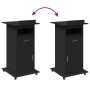 Atril con ruedas y cajón madera ingeniería negro 55x55x107 cm by , Desks - Ref: Foro24-848025, Price: 152,51 €, Discount: %