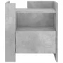 Mesita de noche madera de ingeniería gris hormigón 45x50x50 cm by , Nightstands - Ref: Foro24-848279, Price: 54,38 €, Discoun...