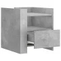 Mesita de noche madera de ingeniería gris hormigón 45x50x50 cm by , Nightstands - Ref: Foro24-848279, Price: 54,38 €, Discoun...
