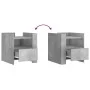 Mesita de noche madera de ingeniería gris hormigón 45x50x50 cm by , Nightstands - Ref: Foro24-848279, Price: 54,38 €, Discoun...