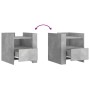 Mesita de noche madera de ingeniería gris hormigón 45x50x50 cm von , Nachttische - Ref: Foro24-848279, Preis: 55,02 €, Rabatt: %