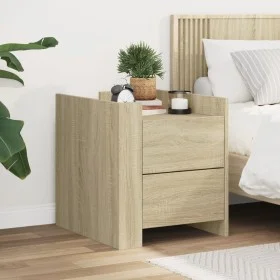Mesita de noche madera de ingeniería roble Sonoma 45x50x50 cm by , Nightstands - Ref: Foro24-848285, Price: 55,30 €, Discount: %