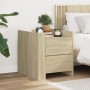Mesita de noche madera de ingeniería roble Sonoma 45x50x50 cm by , Nightstands - Ref: Foro24-848285, Price: 55,96 €, Discount: %