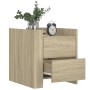 Mesita de noche madera de ingeniería roble Sonoma 45x50x50 cm by , Nightstands - Ref: Foro24-848285, Price: 55,96 €, Discount: %