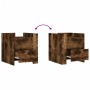 Mesita de noche madera de ingeniería roble ahumado 45x50x50 cm by , Nightstands - Ref: Foro24-848287, Price: 56,47 €, Discoun...